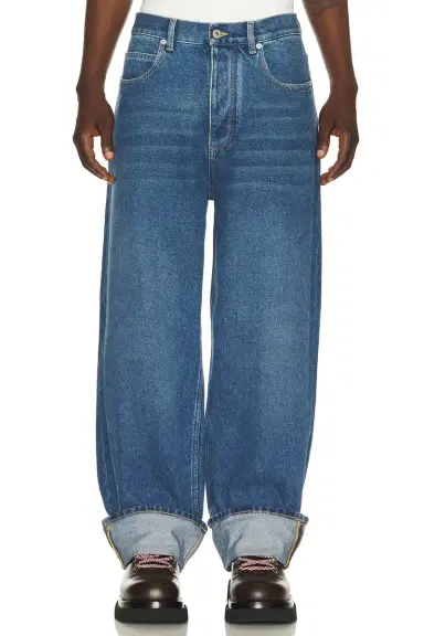 Bottega Veneta Turned Up Trousers Medium Indigo Washed | Thumbnail 1