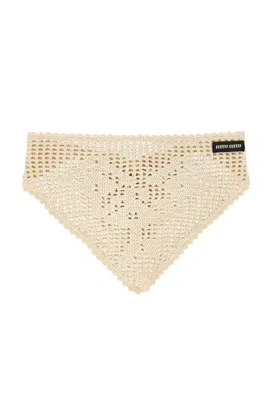 Miu Miu Crochet Filet Headscarf | Thumbnail 1 Miu Miu Crochet Filet Headscarf | Thumbnail 1
