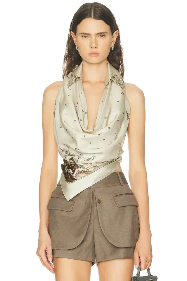 Monse Printed Halter Top