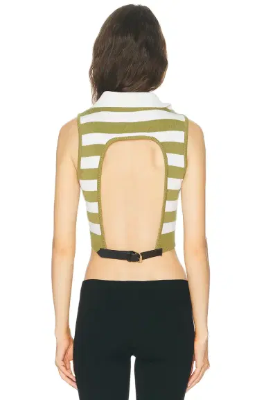 Monse Leather Belt Cut Out Knitted Top | Thumbnail 4 Monse Leather Belt Cut Out Knitted Top | Thumbnail 4