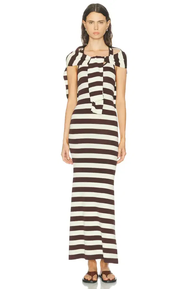 Monse Back Knot Knitted Maxi Dress