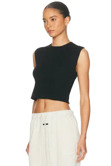 Fear of God Essentials Signature Rib Knit Cropped Rib Top | Thumbnail 2