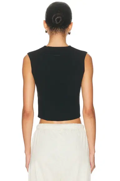 Fear of God Essentials Signature Rib Knit Cropped Rib Top | Thumbnail 3