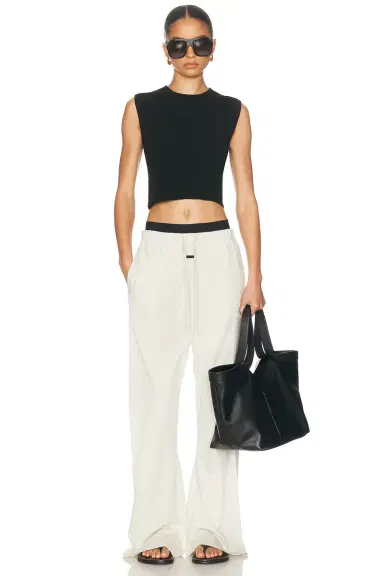 Fear of God Essentials Signature Rib Knit Cropped Rib Top | Thumbnail 4