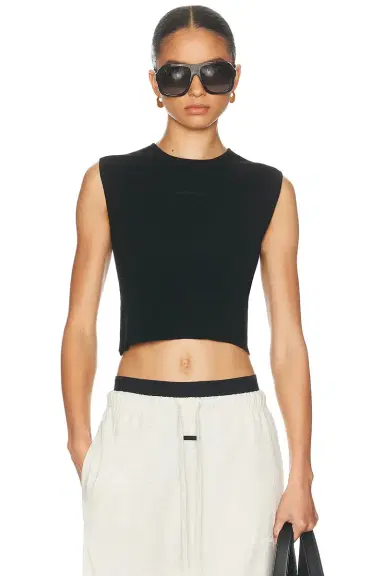 Fear of God Essentials Signature Rib Knit Cropped Rib Top | Thumbnail 1