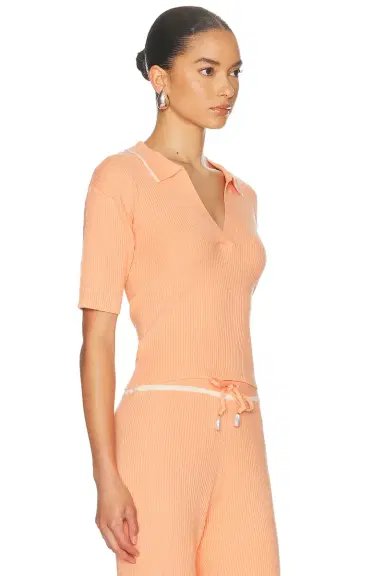 La Porte Odette Knit Polo Top | Thumbnail 2