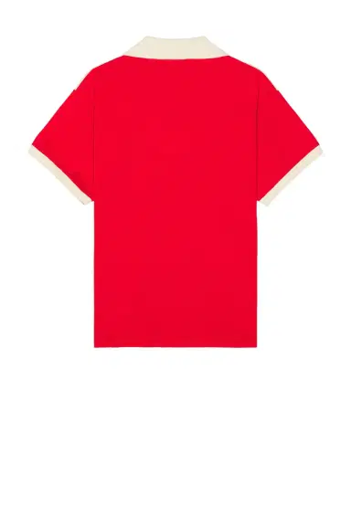 Found Goji Red Collar Print Jersey | Thumbnail 4