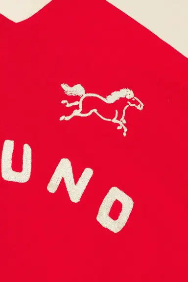 Found Goji Red Collar Print Jersey | Thumbnail 5