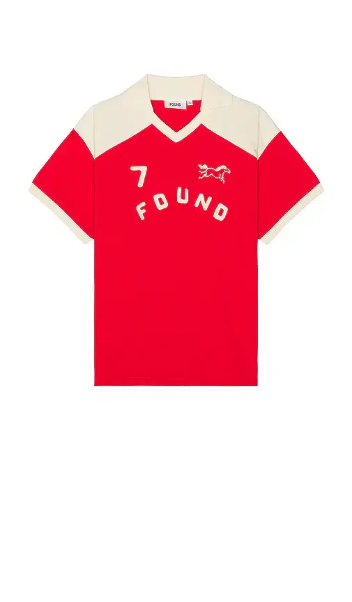 Goji Red Collar Print Jersey