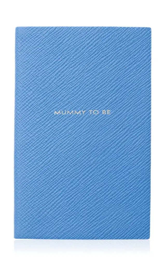 Smythson Mummy To Be Panama Leather Notebook