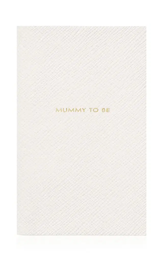 Smythson Mummy To Be Panama Leather Notebook