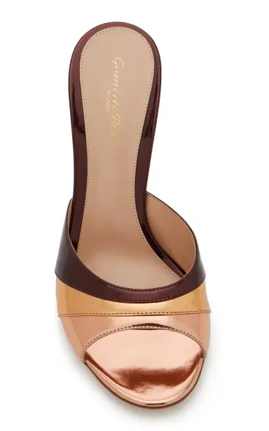 Gianvito Rossi Metallic Leather Mules | Thumbnail 3