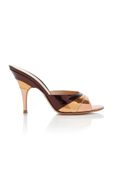 Gianvito Rossi Metallic Leather Mules | Thumbnail 6