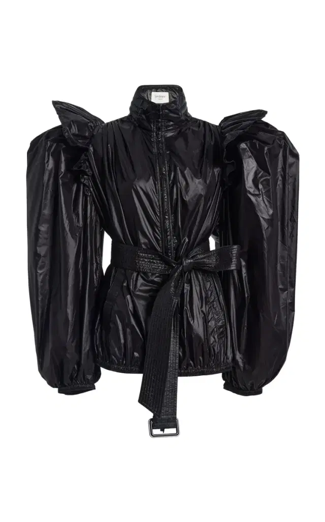 Saint Laurent Balloon-Sleeve Nylon Windbreaker