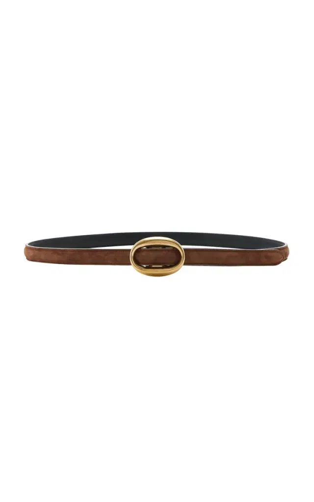 Saint Laurent Thin Suede Belt
