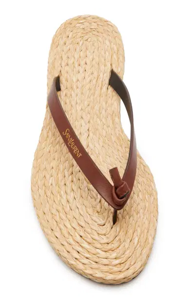 Saint Laurent Pool Jute Sandals | Thumbnail 3 Saint Laurent Pool Jute Sandals | Thumbnail 3