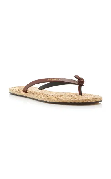 Saint Laurent Pool Jute Sandals | Thumbnail 4 Saint Laurent Pool Jute Sandals | Thumbnail 4