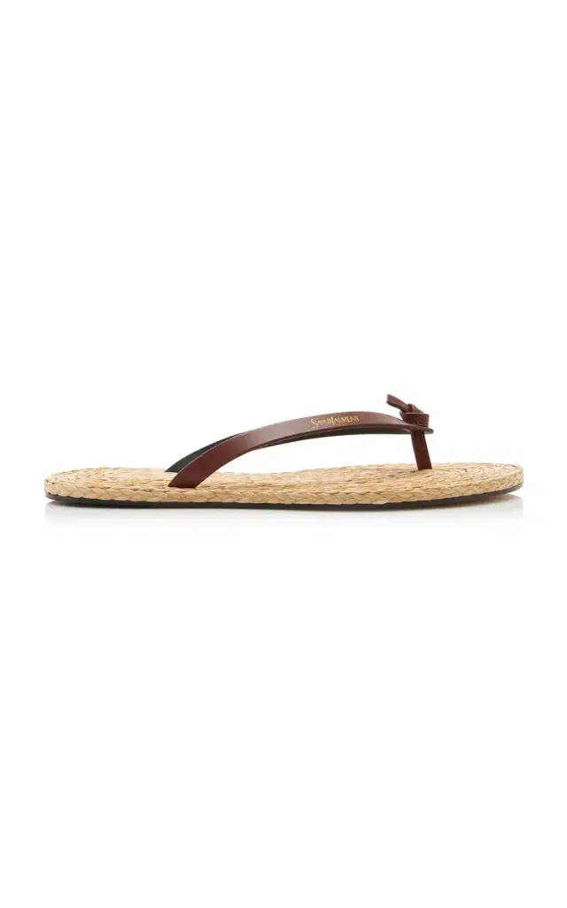 Saint Laurent Pool Jute Sandals