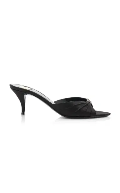 Saint Laurent Jerry Crystal Crepe-Satin Mules | Thumbnail 6 Saint Laurent Jerry Crystal Crepe-Satin Mules | Thumbnail 6