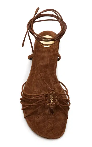 Saint Laurent Babylon Suede Sandals | Thumbnail 3