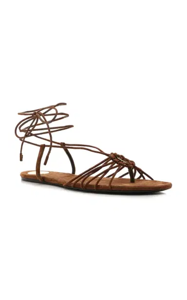 Saint Laurent Babylon Suede Sandals | Thumbnail 4