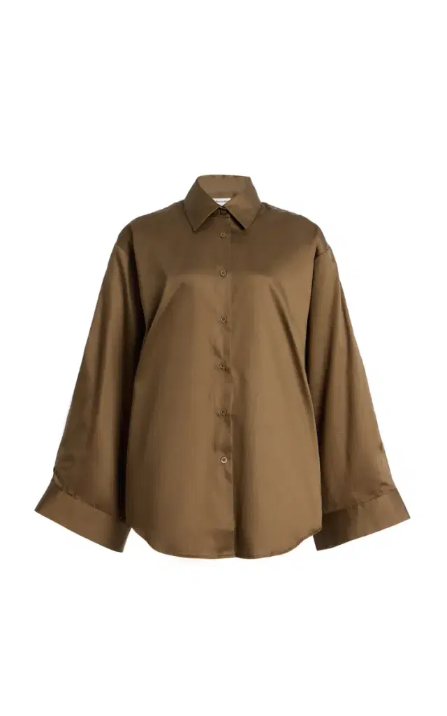Tila Cotton Wide-Sleeve Shirt