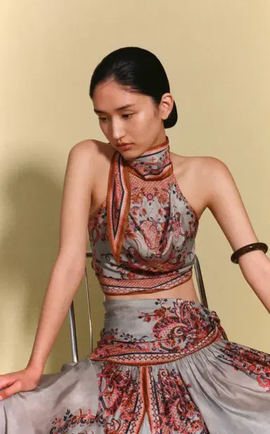 Zimmermann Aster Scarf-Detailed Silk Blouse | Thumbnail 2