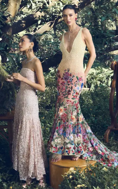 LA FUORI Botanical Symphony Embroidered Tulle Gown | Thumbnail 2 LA FUORI Botanical Symphony Embroidered Tulle Gown | Thumbnail 2