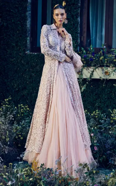 La Fuori Ballet Rose Embellished Tulle Maxi Skirt | Thumbnail 2