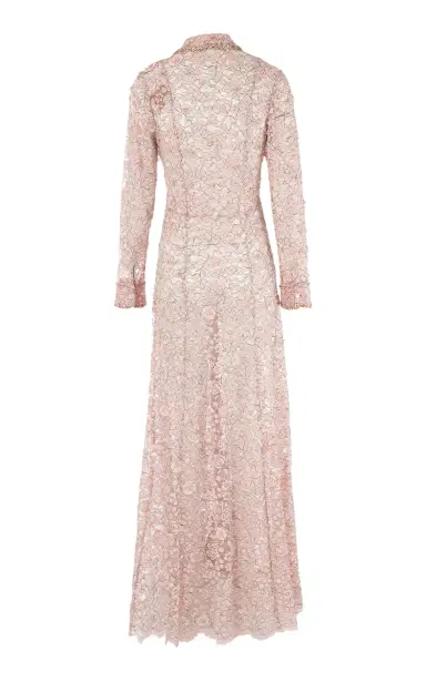 La Fuori Ballet Rose Embellished Lace Maxi Shirt Dress | Thumbnail 5