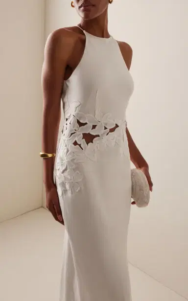 Significant Other Idette Floral-Appliquéd Linen-Blend Maxi Dress | Thumbnail 2