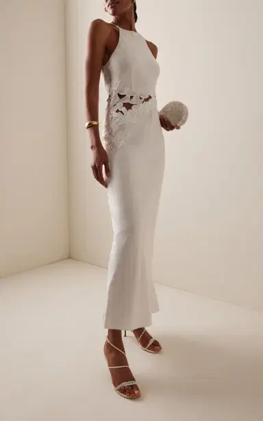 Significant Other Idette Floral-Appliquéd Linen-Blend Maxi Dress | Thumbnail 3