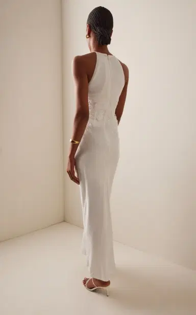 Significant Other Idette Floral-Appliquéd Linen-Blend Maxi Dress | Thumbnail 4
