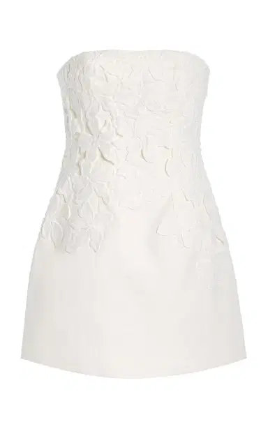 Significant Other Idette Floral-Appliquéd Linen-Blend Mini Dress | Thumbnail 1
