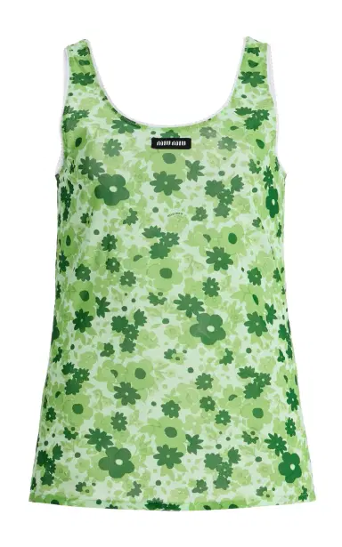 Miu Miu Floral Jersey Tank Top | Thumbnail 6 Miu Miu Floral Jersey Tank Top | Thumbnail 6
