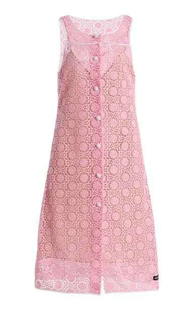 Miu Miu Macramé Midi Dress | Thumbnail 1 Miu Miu Macramé Midi Dress | Thumbnail 1