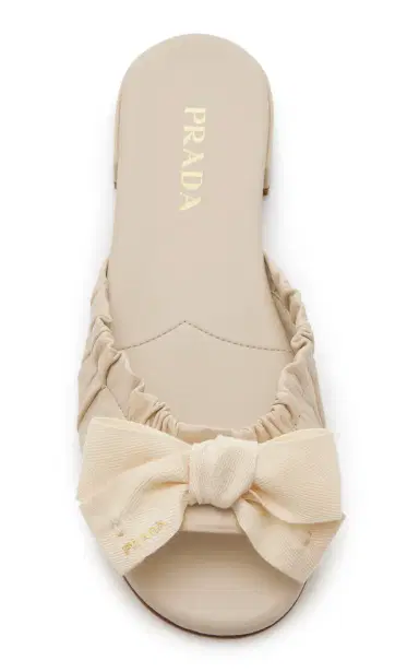 Prada Grosgrain-Trimmed Leather Sandals | Thumbnail 3 Prada Grosgrain-Trimmed Leather Sandals | Thumbnail 3