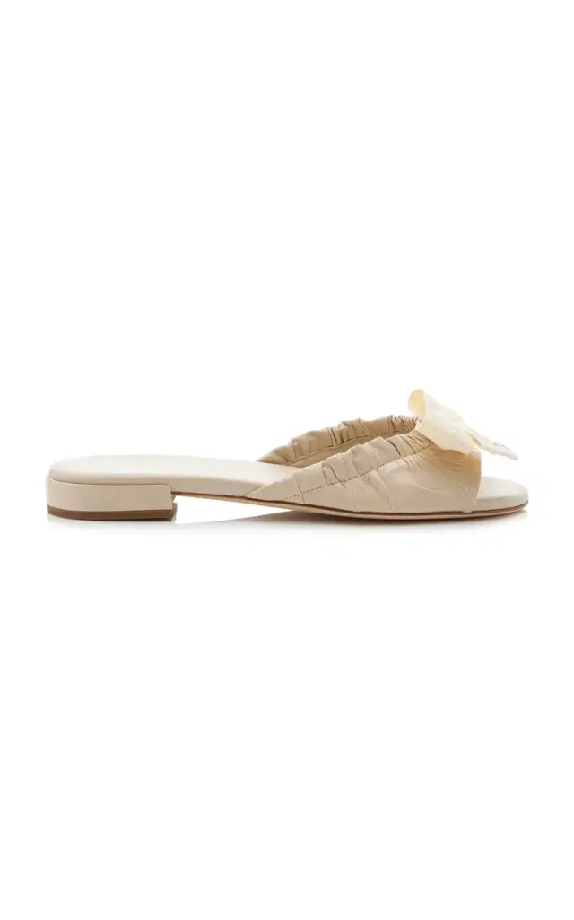 Prada Grosgrain-Trimmed Leather Sandals