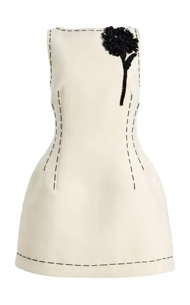 LEO LIN Exclusive Ali Appliquéd Twill Mini Dress | Thumbnail 8 LEO LIN Exclusive Ali Appliquéd Twill Mini Dress | Thumbnail 8