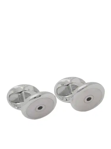 DEAKIN & FRANCIS Sterling Silver, Mother-of-Pearl and Sapphire Cufflinks - Men | Thumbnail 1 DEAKIN & FRANCIS Sterling Silver, Mother-of-Pearl and Sapphire Cufflinks - Men | Thumbnail 1