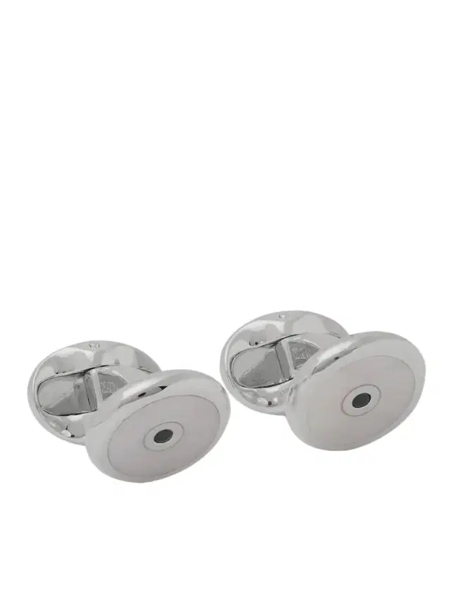 DEAKIN & FRANCIS Sterling Silver, Mother-of-Pearl and Sapphire Cufflinks - Men