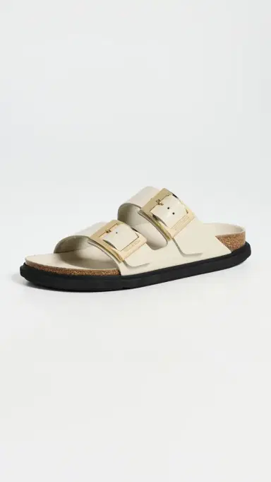 Birkenstock Arizona Droplet Buckle High Shine Sandals Ecru 41 | Thumbnail 2 Birkenstock Arizona Droplet Buckle High Shine Sandals Ecru 41 | Thumbnail 2