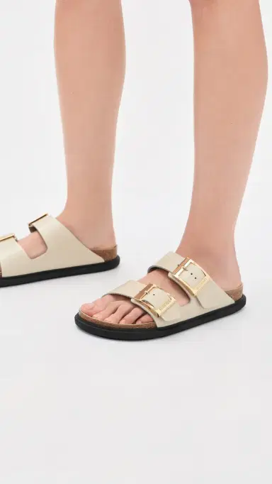 Birkenstock Arizona Droplet Buckle High Shine Sandals Ecru 41 | Thumbnail 3 Birkenstock Arizona Droplet Buckle High Shine Sandals Ecru 41 | Thumbnail 3