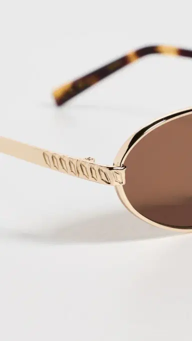 Luv Lou The Kendall Sunglasses Gold One Size | Thumbnail 5 Luv Lou The Kendall Sunglasses Gold One Size | Thumbnail 5