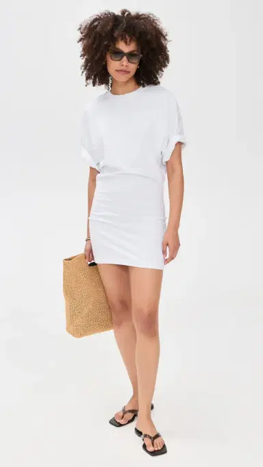 ENZA COSTA Supima Curve Mini Dress White | Thumbnail 5 ENZA COSTA Supima Curve Mini Dress White | Thumbnail 5