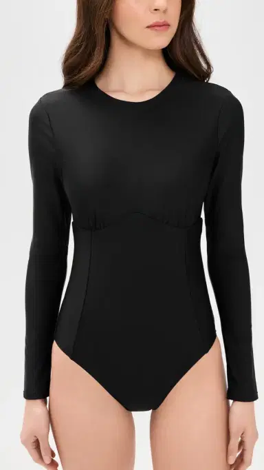 L'AGENCE Solid ambert Rash Guard Black | Thumbnail 2