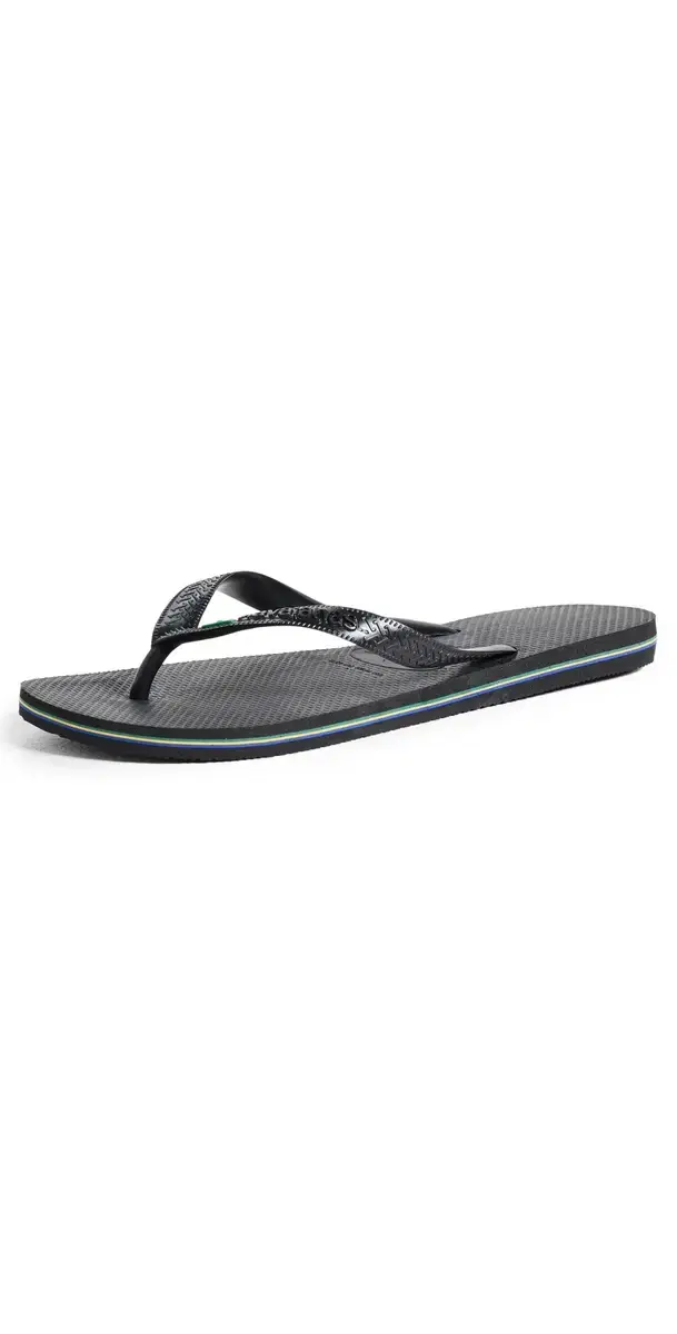 Havaianas Brazil Flip Flops Black M 5 / W 6