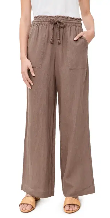 Splendid Stella Linen Paperbag Pants Wicker | Thumbnail 1