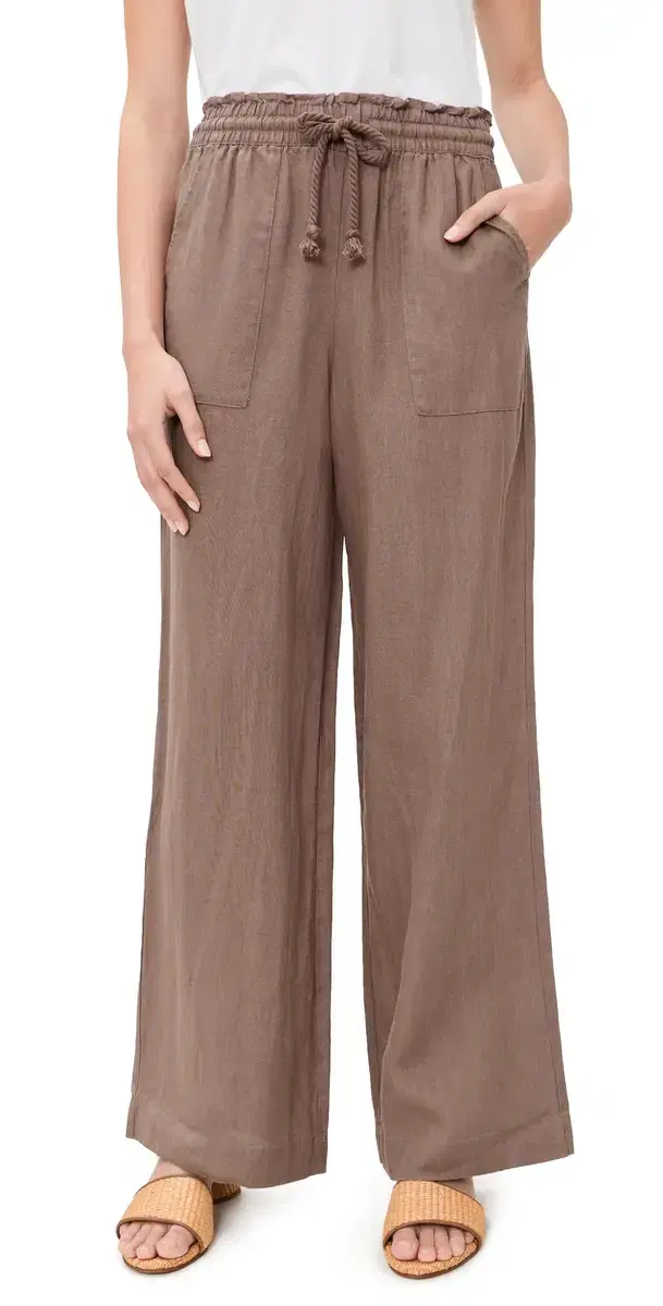 tella Linen Paperbag Pants Wicker
