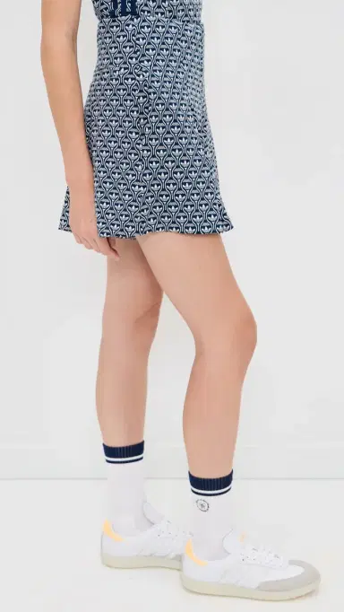 Adidas Golf Originals All Over Skort Night Indigo/Chalk White | Thumbnail 4